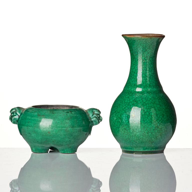 A group of four monochromes, Qing dynasty, 18/19th century.