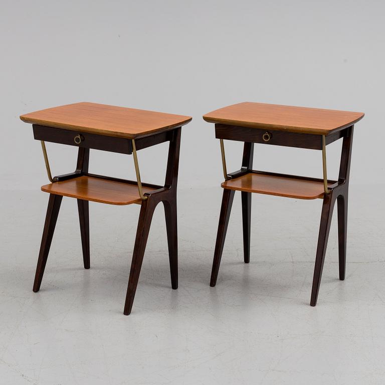 a pair of bedside tables from the 1950-/60's.