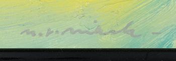 Nandor Mikola, oil on panel, signed.
