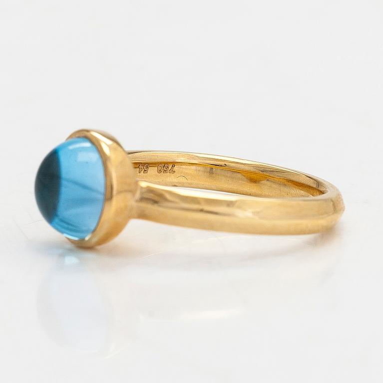 Georg Jensen, an 18K gold  'Moonrise' ring with a cabochon-cut topaz.