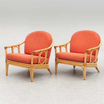 A coffee table and a pair of armchairs, Sweden, second half of the 20th century.
