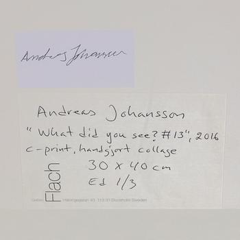 ANDREAS JOHANSSON, fotografi collage signed and numbered 1/3 on verso.