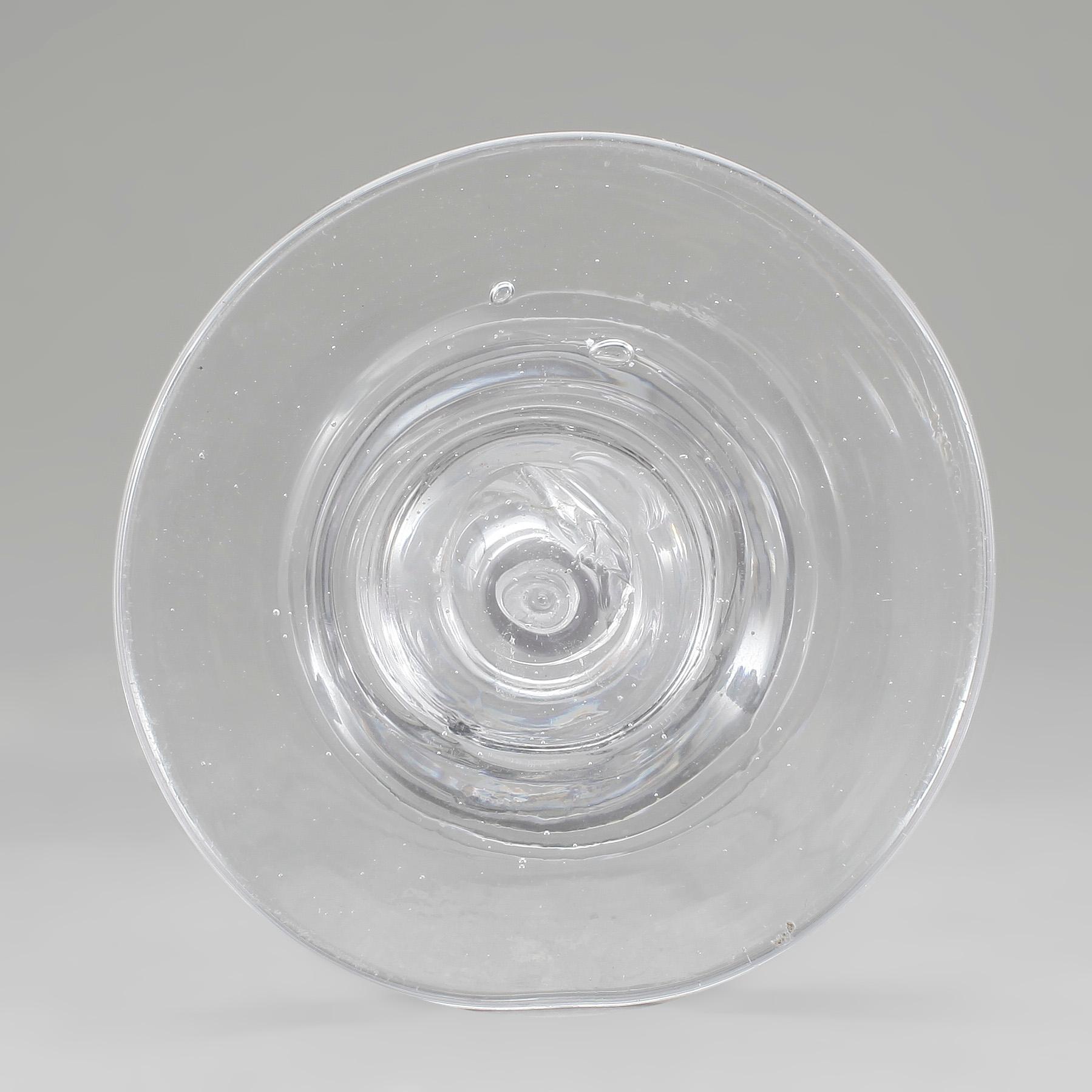 LJUSSTAKE, glas, 1700-tals typ.