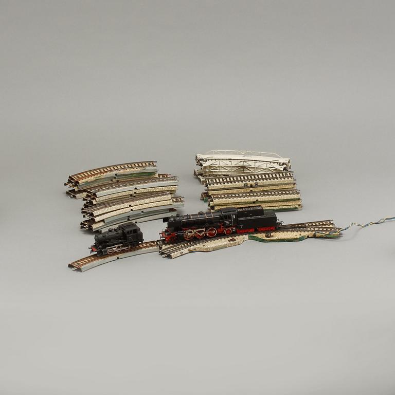 TÅGBANEDELAR och LOK, Märklin, 1900-talets andra hälft.