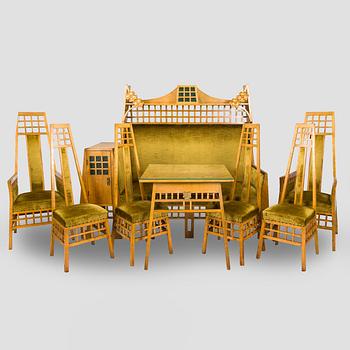 Suite of furniture, 8 pieces, early 20th century.