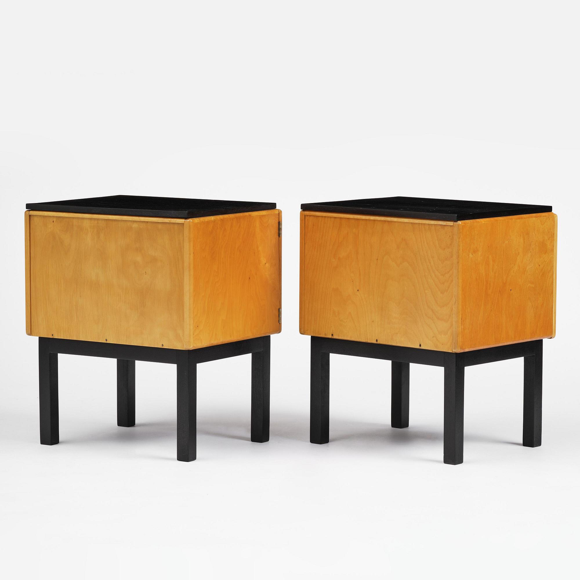 Axel Einar Hjorth, a pair of "Svea" bedside tables, Nordiska Kompaniet, 1934.