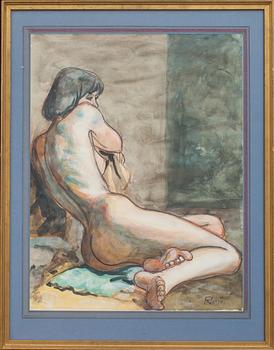 FRANÇOIS XAVIER JOSSE, akvarell.