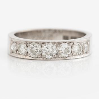 Ring, eternity ring, 18K white gold set with brilliant-cut diamonds.