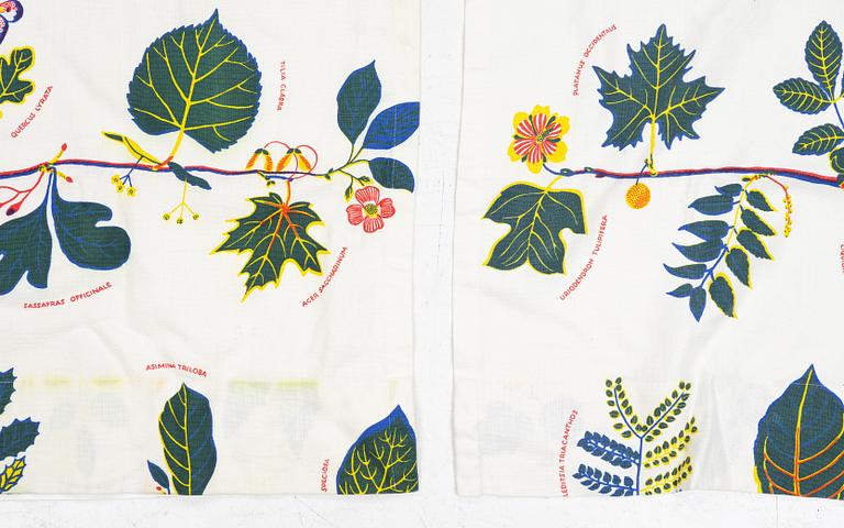 Josef Frank, a pair of "US Tree" curtains, Firma Svenskt Tenn, Sweden.