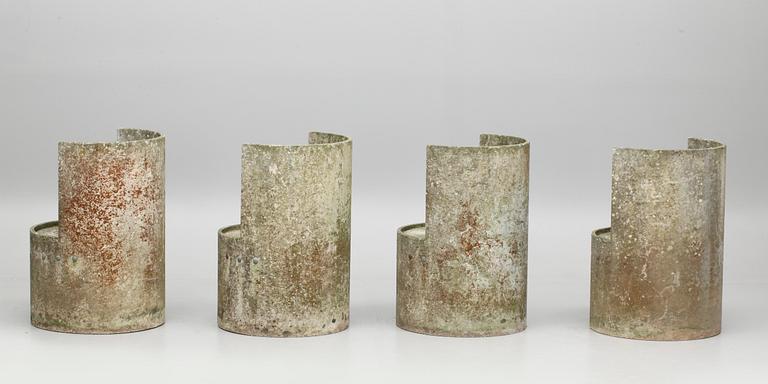 TRÄDGÅRDSMÖBEL, 9 delar, "Lomma", Bengt Rooke för Skandinavisk Eternit AB, Lomma. Formgiven 1969.