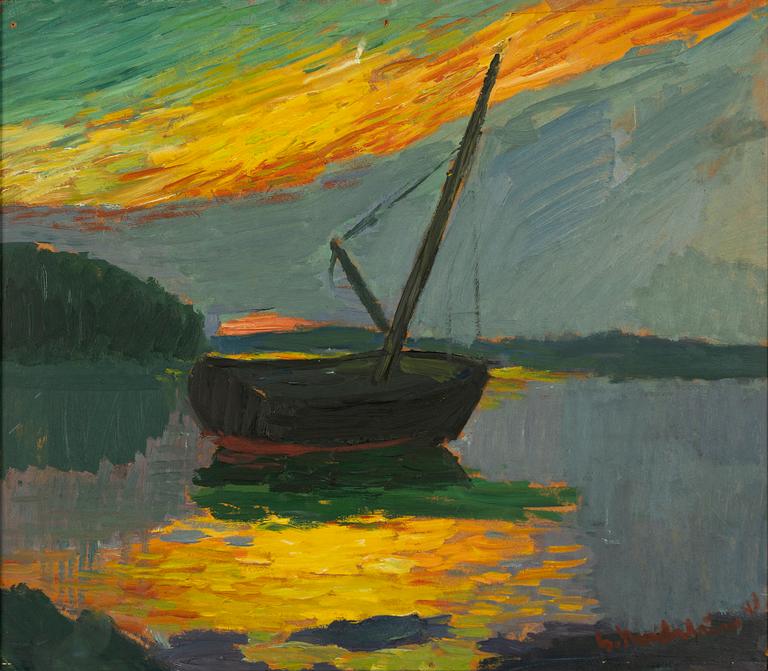 Gerhard Nordström, Båt i aftonljus.