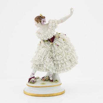 Figurin, porslin, Rudolstadt Volkstedt, Tyskland, 1900-talets mitt.