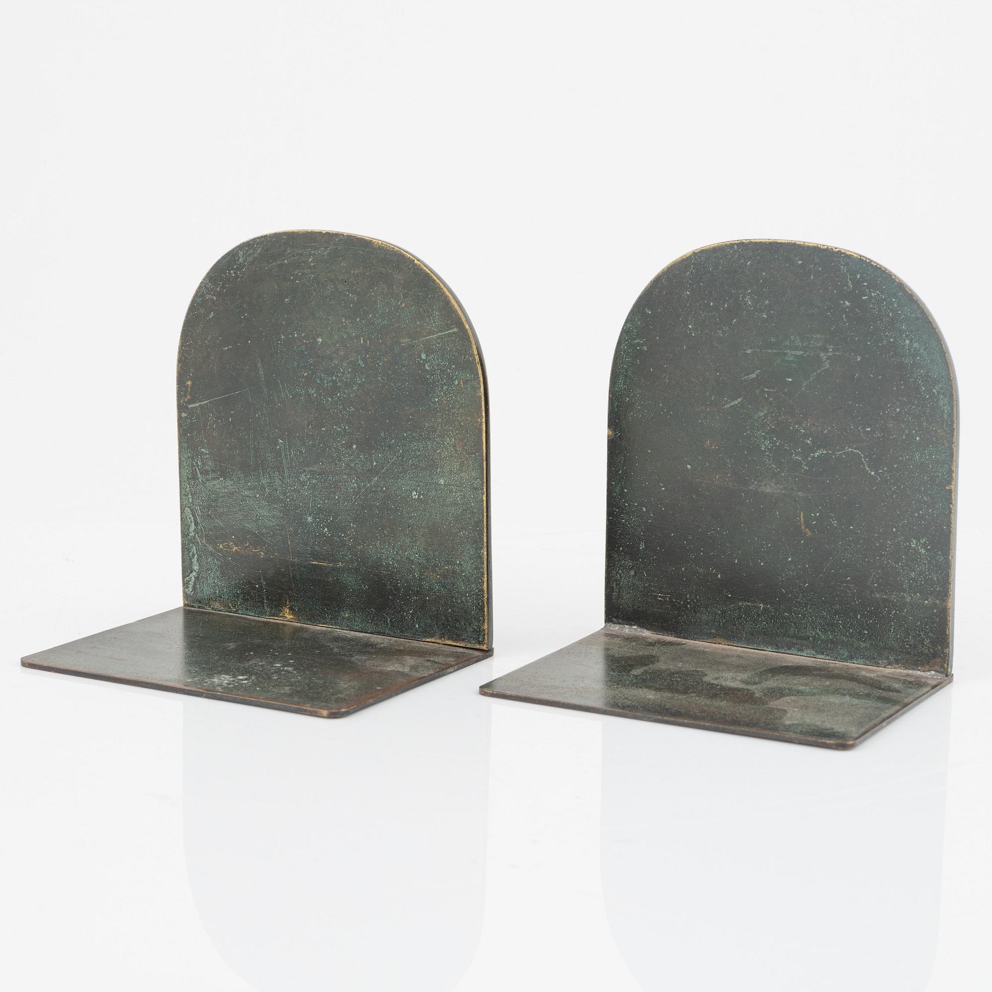 Ystad Brons (Ystad Metall), bokstöd, ett par, Swedish Grace, 1920-30-tal.