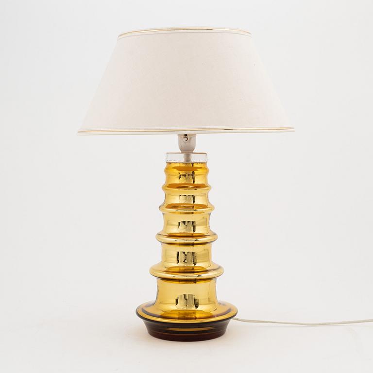 Gustaf Leek, a glass table lamp, 1960's, signed.