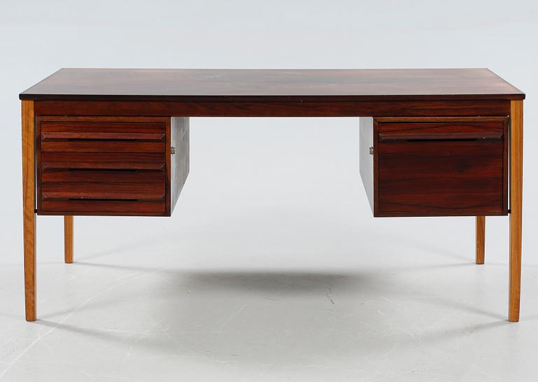 A Torbjørn Afdal, palisander desk, Bruksbo for Haug Snekkeri AS, 1960s.
