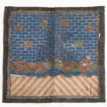 Ämbetsmannainsignia/buzi, Kina, Qingdynastin, 1800-tal.