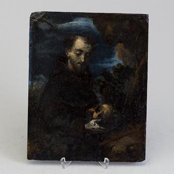 ITALIENSK KONSTNÄR, 1600-TAL, Florens. Olja på skiffer.