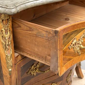 A Swedish Rococo 18th century commode by Gustaf Foltiern (master in Stockholm 1771-1804).