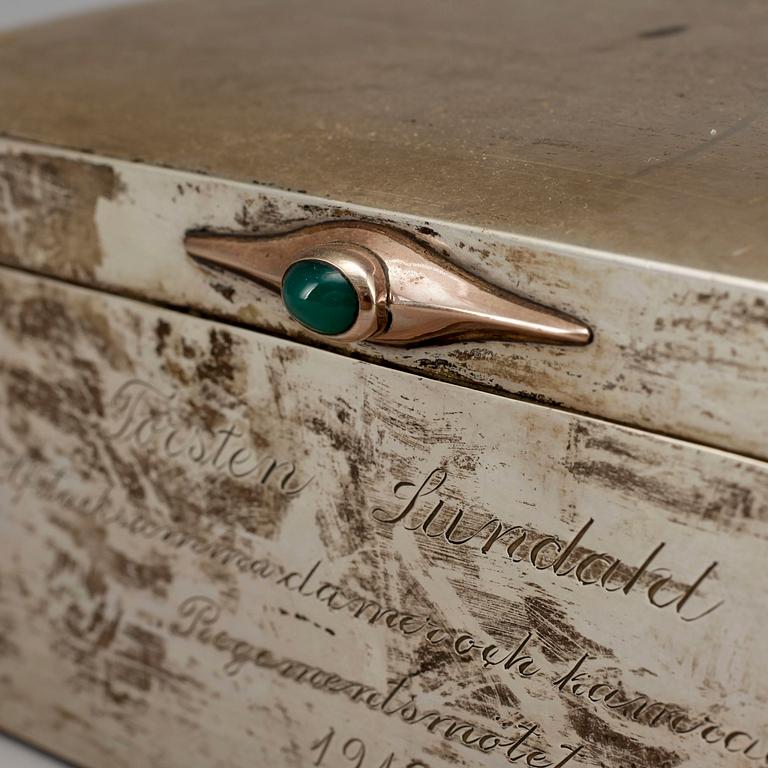 CIGARETTSKRIN, silver, GAB Stockholm 1910.