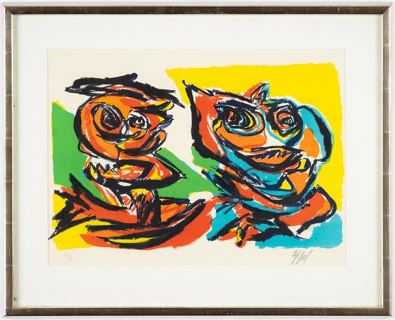 Karel Appel, litograph in colours, signed and numbered 10/90.