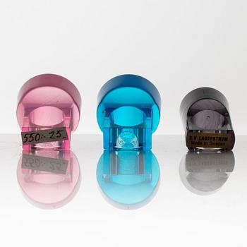 Siv Lagerström, three acrylic rings, 1970s.