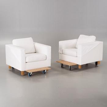A pair of armchairs by Ihreborn, Sweden, late 20th / early 21st century.
