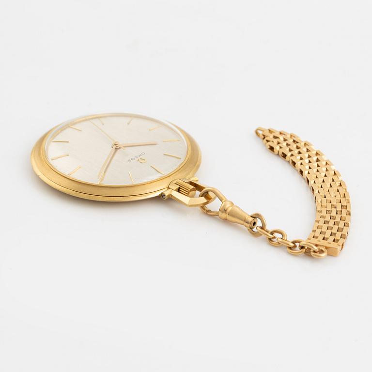 Omega, fickur, 18K guld, 43 mm.