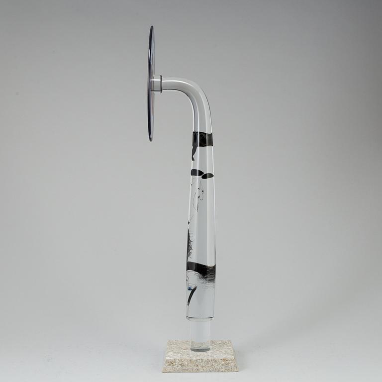 ANN WOLFF, glass sculpture, 1980s, signed.