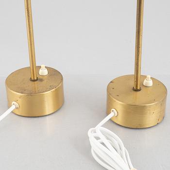 Hans Bergström, a pair of  table lamps, model "719", atelje Lyktan, Sweden 1960s.