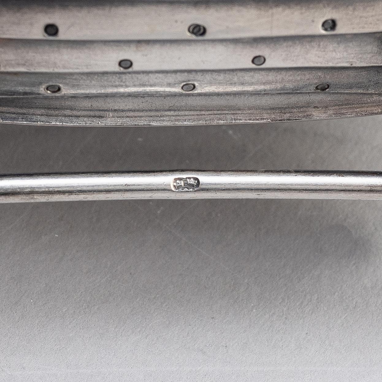 David Andersen, vikingaskepp, ett stort samt två mindre, silver, Norge, tidigt 1900-tal.