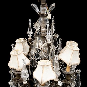 A Baroque style chandelier, mid 20th Century.