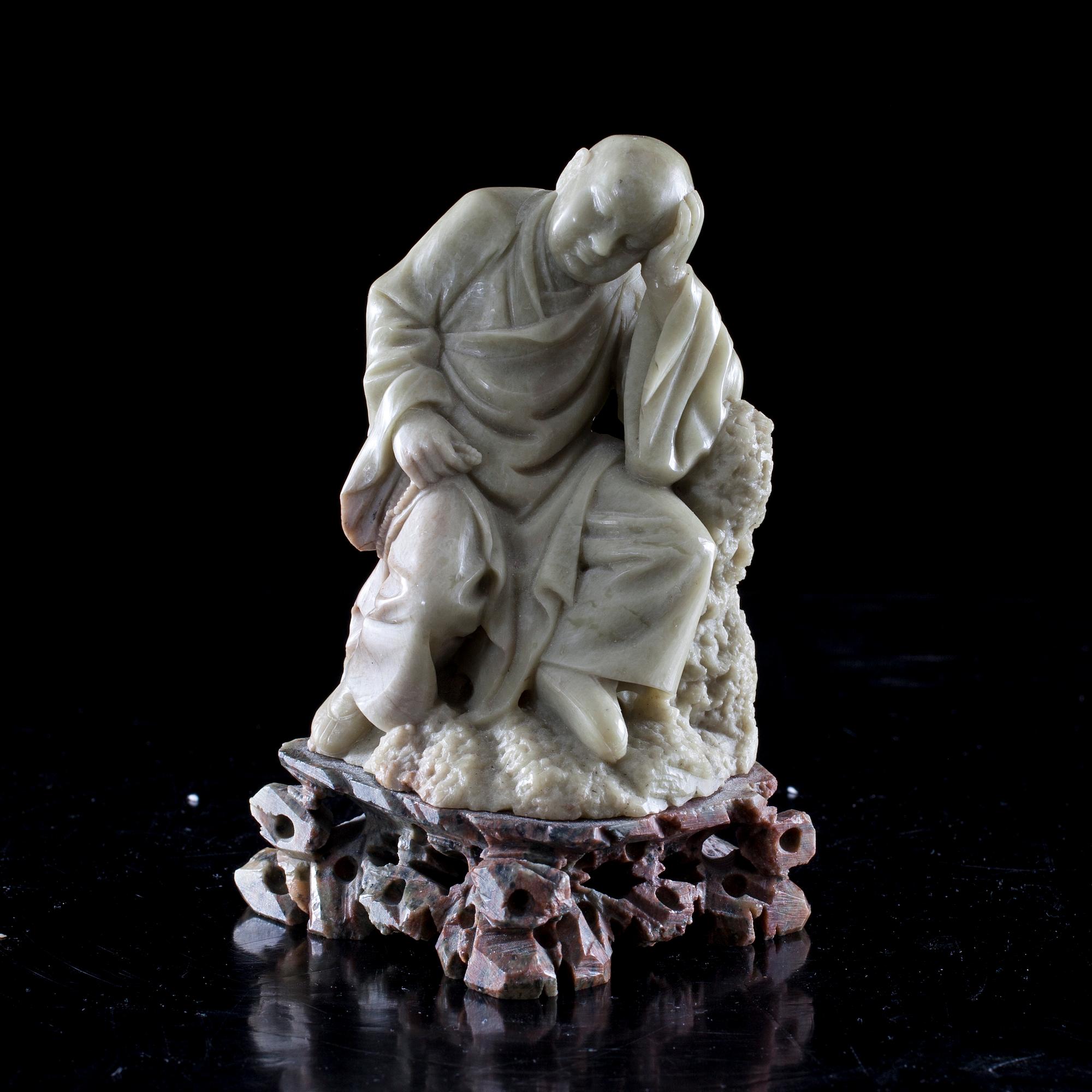 SKULPTUR, soapstone, Kina 1900-tal.