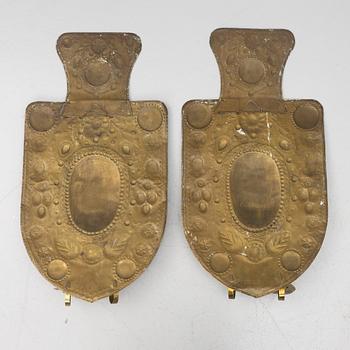 A pair, of wall sconces, Baroque style, circa 1900.