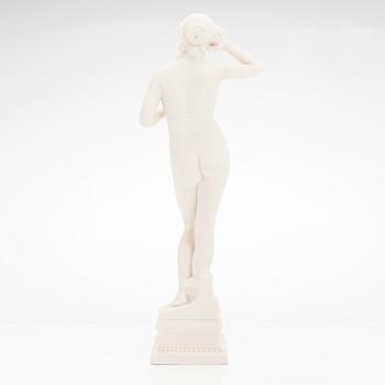 Per Hasselberg, efter, skulptur, "Snöklockan", Gustavsberg 1904.