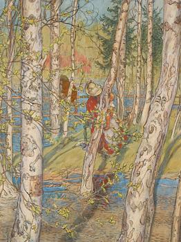 Carl Larsson, "Vårflod/Översvämning".