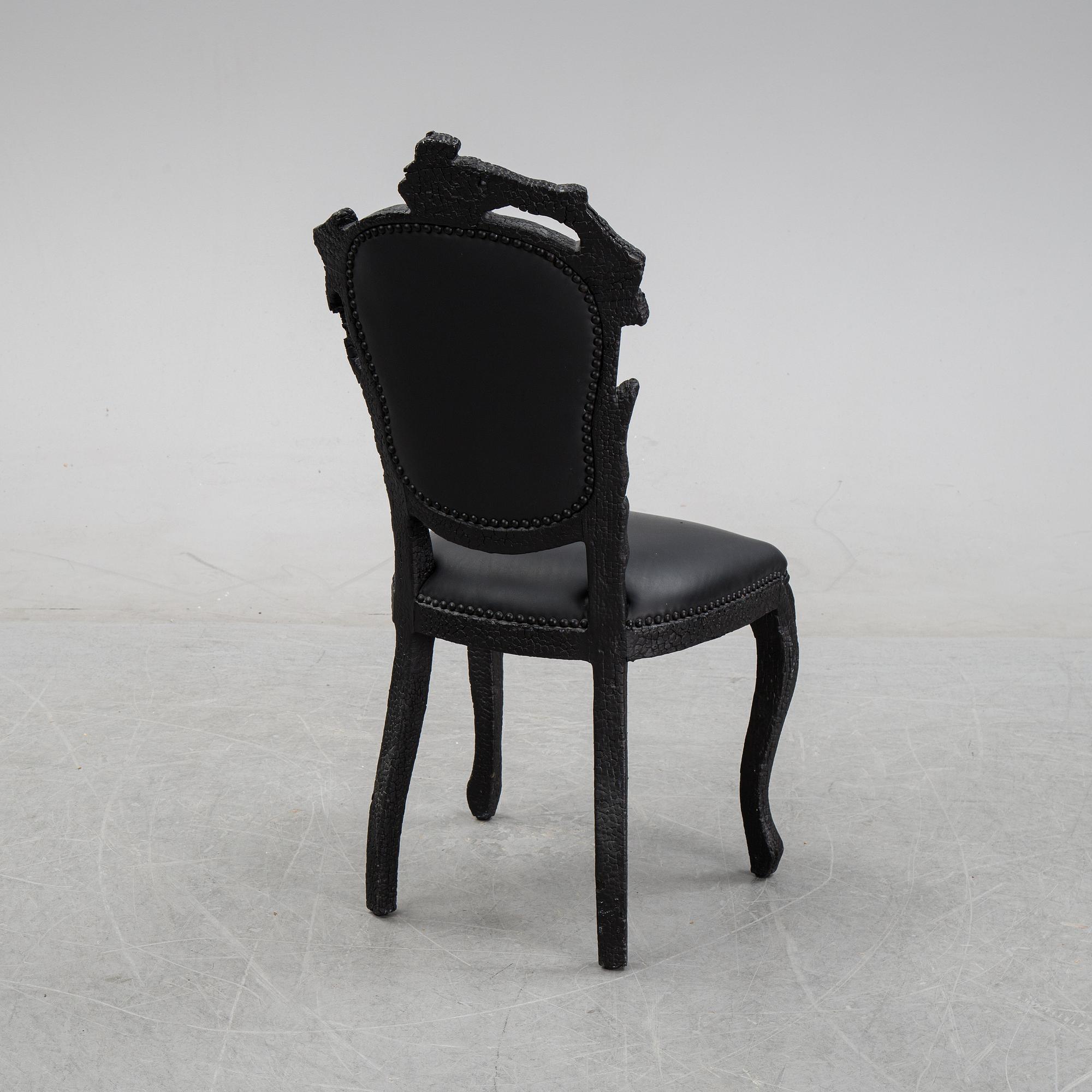 Maarten Baas, a promotional "Smoke dining chair" for Moooi,  after 2002.