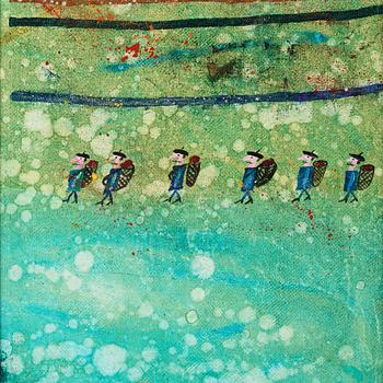 MADELEINE PYK, Olja på duk/pannå, signerad M. Pyk. Utförd 1978.