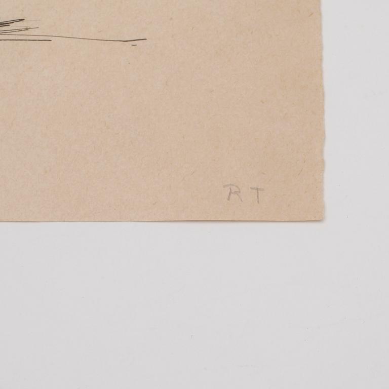 ROBERT THEGERSTRÖM, tuschteckningar 5 stycken. Signerade.