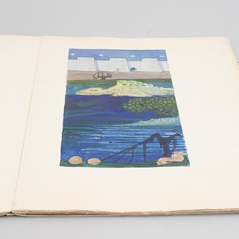 and ARVID AUGUST AFZELIUS, original manuscript and five watercolors, 1907.