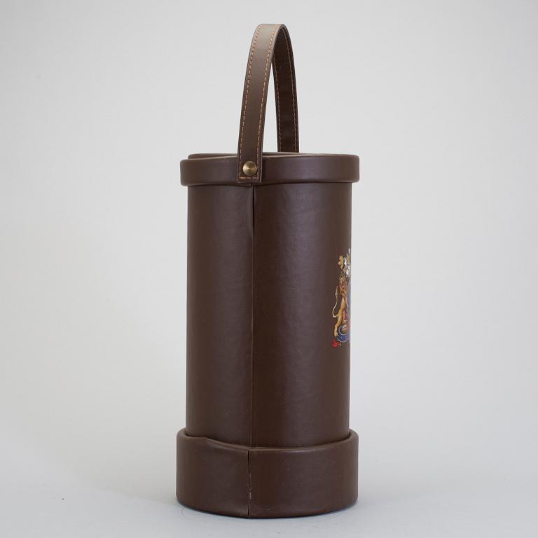 PARAPLYSTÄLL, läder, 1900-talets andra hälft.
