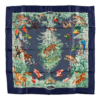 1295. A silk scarf by Hermès, "Equateur".