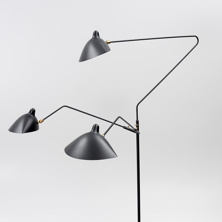 Serge Mouille, a three-armed standing floor lamp, France, 2014.