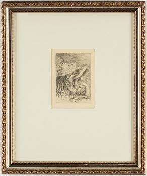 PIERRE-AUGUSTE RENOIR, etching/drypoint, signed in plate.