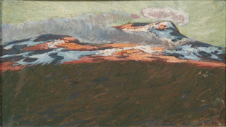 HELMER OSSLUND, oil on paper panel, unclearly signed.