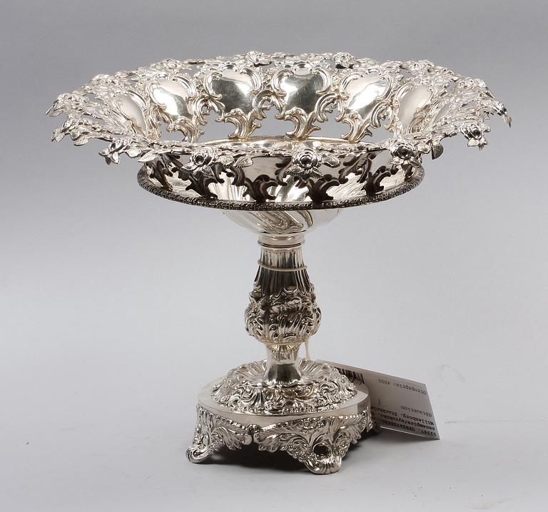 UPPSATSSKÅL, silver, senempire/nyrokoko, Gustaf Möllenborg, Stockholm 1843.