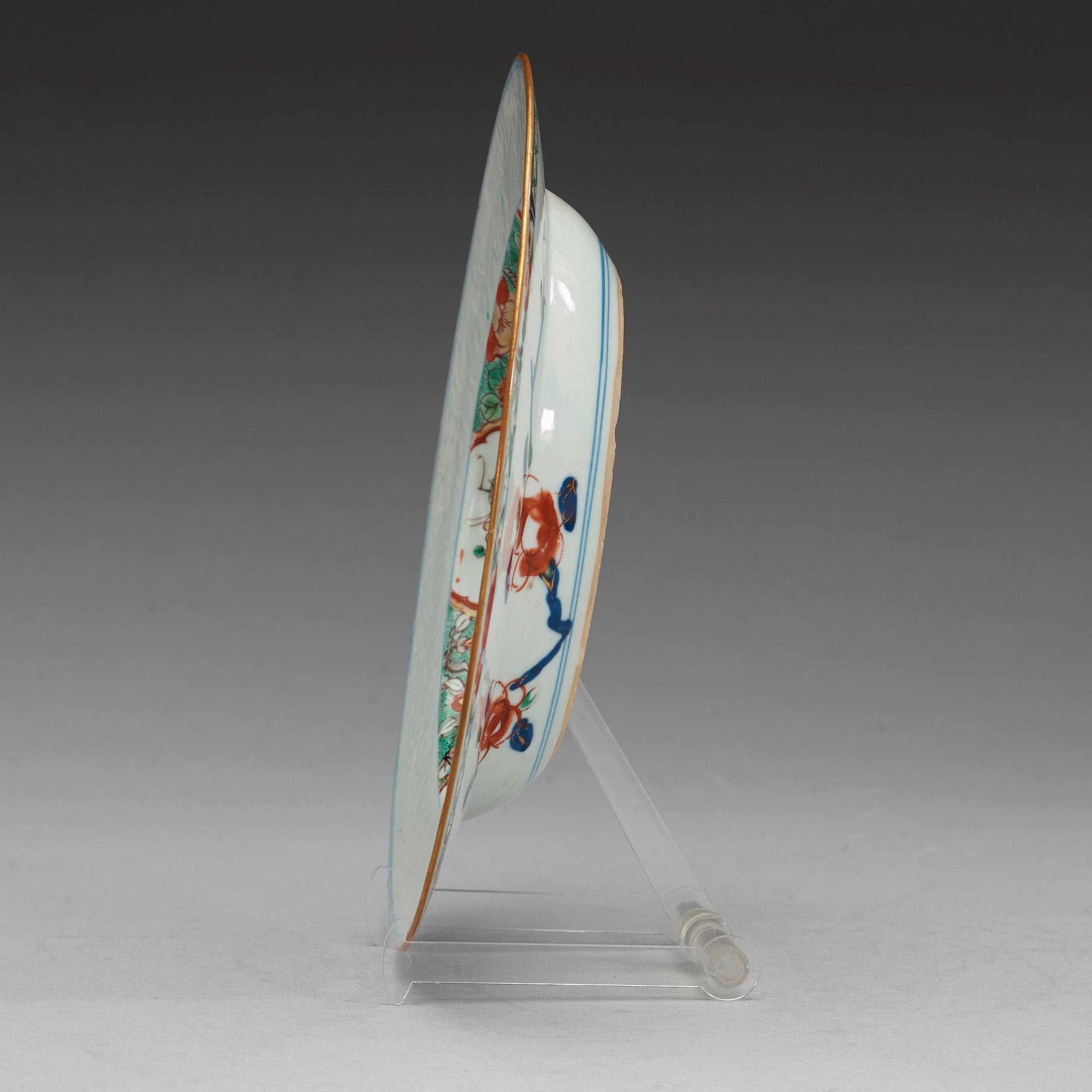 TALLRIKAR, åtta stycken, porslin. Qingdynastin, Kangxi (1662-1722).
