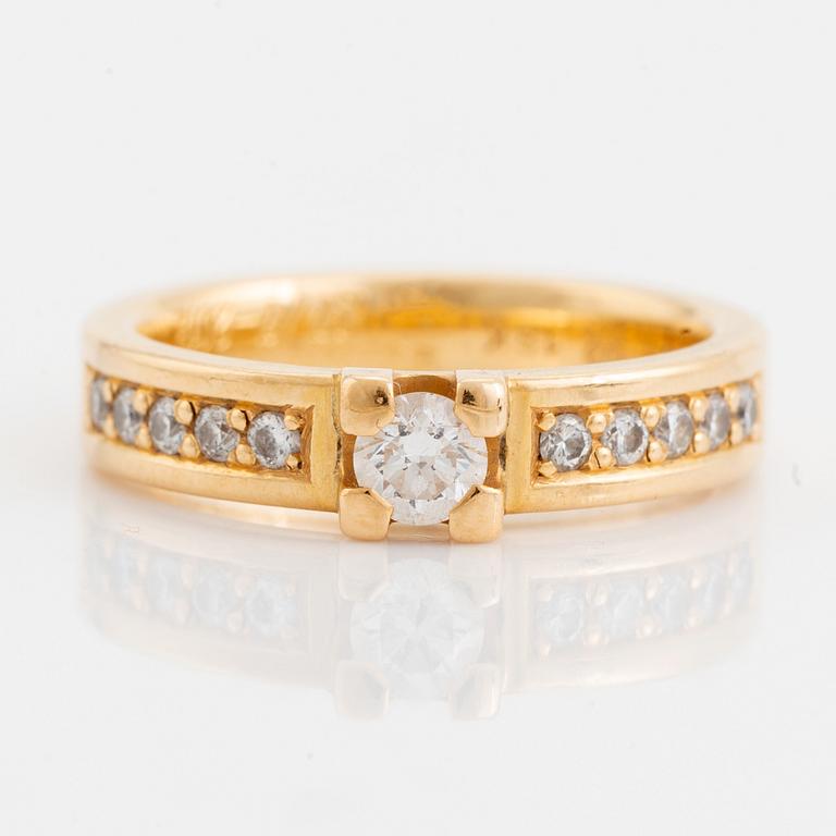 Brilliant cut diamond ring, Schalins.