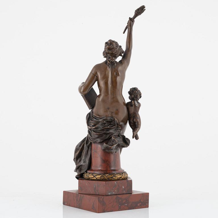 Unknown artist 19th century, sculpture, bronze, height 30 cm (including stone base 32 cm).