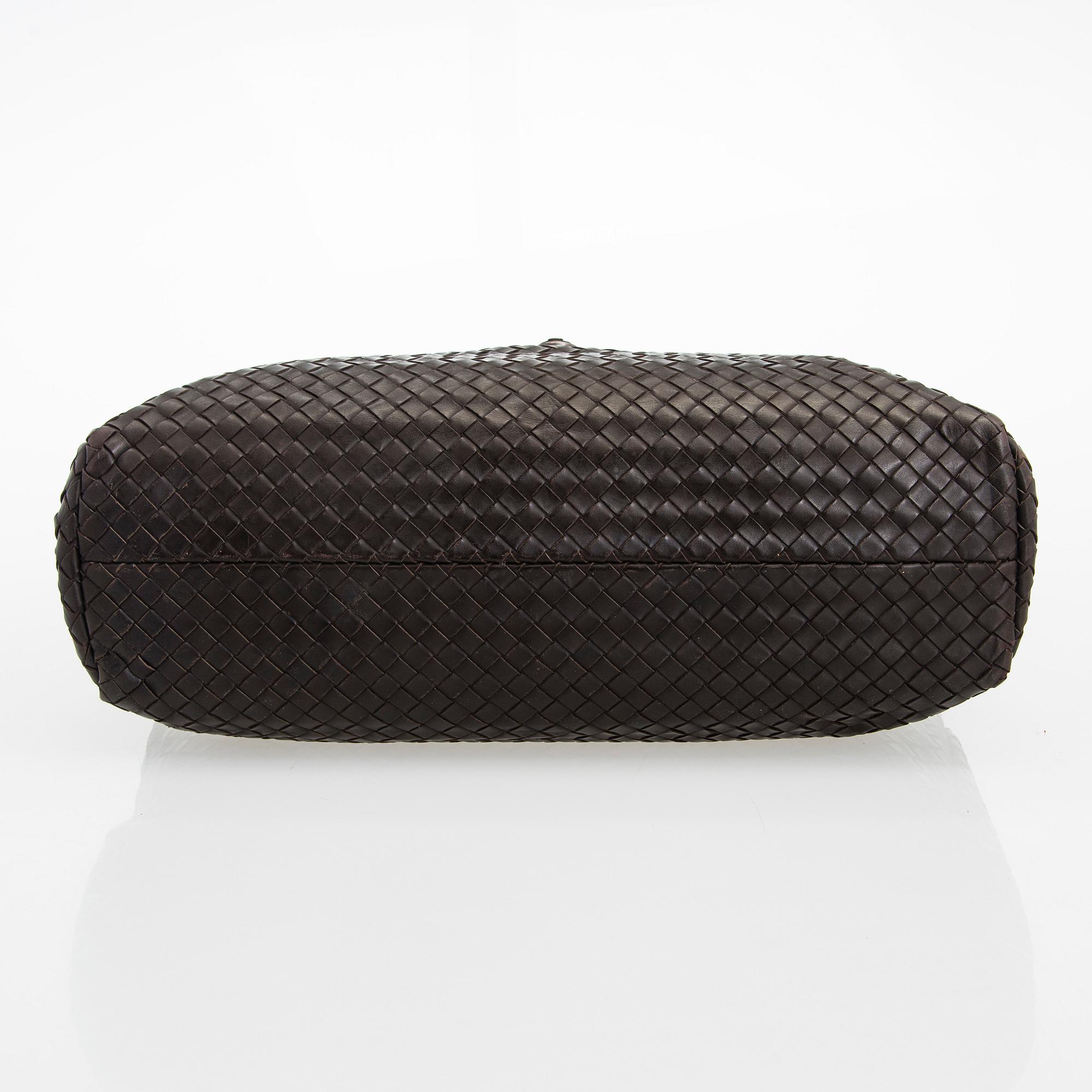 Bottega Veneta, a brown Intrecciato Leather Briefcase.