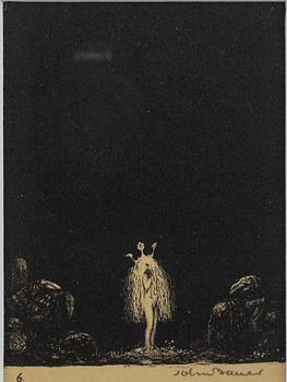 John Bauer, "Den lilla prinsessan och trollen". from "Troll".
